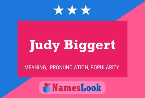 Judy Biggert Name Poster