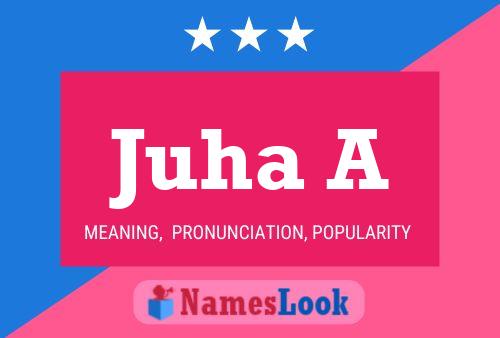 Juha A Name Poster