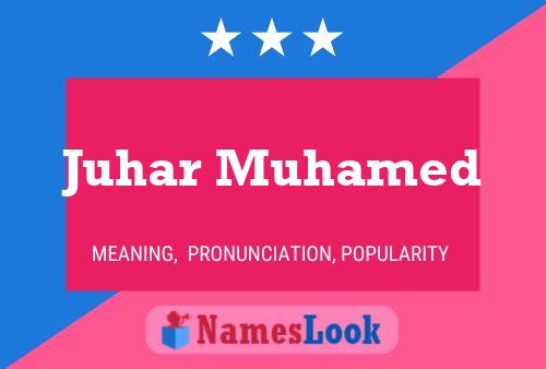 Juhar Muhamed Name Poster