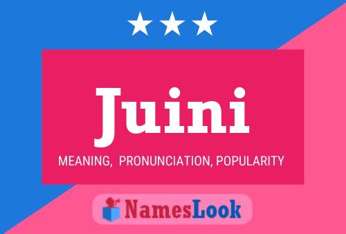 Juini Name Poster