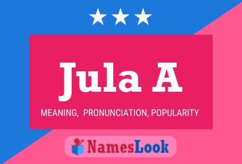 Jula A Name Poster