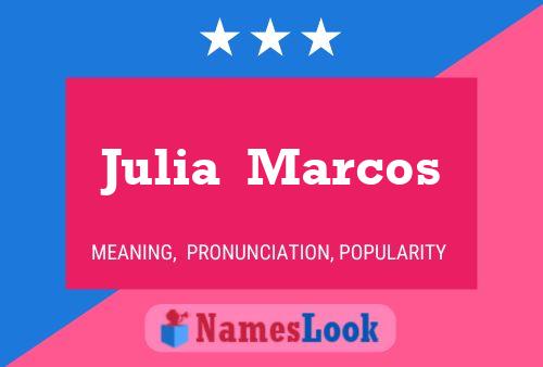 Julia  Marcos Name Poster