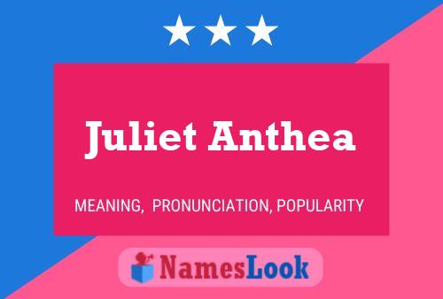 Juliet Anthea Name Poster