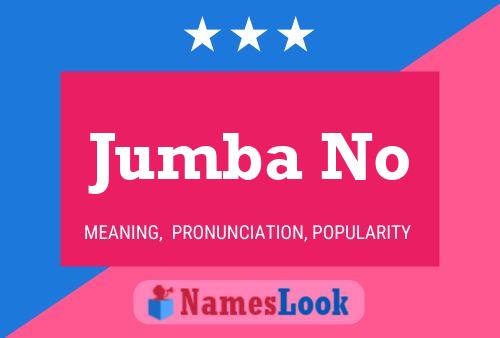 Jumba No Name Poster