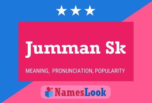 Jumman Sk Name Poster