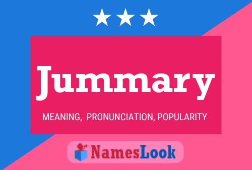 Jummary Name Poster