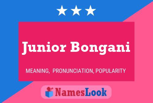 Junior Bongani Name Poster