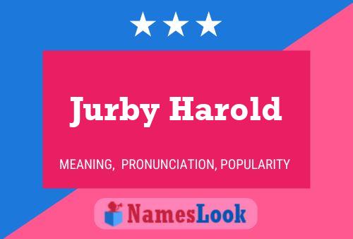 Jurby Harold Name Poster