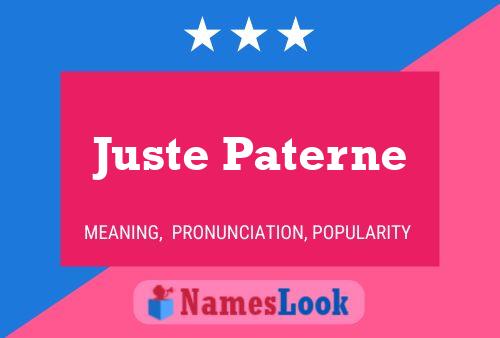 Juste Paterne Name Poster