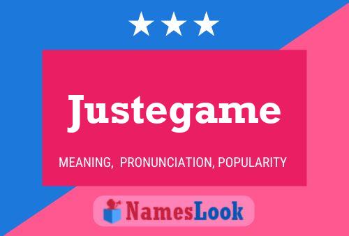 Justegame Name Poster