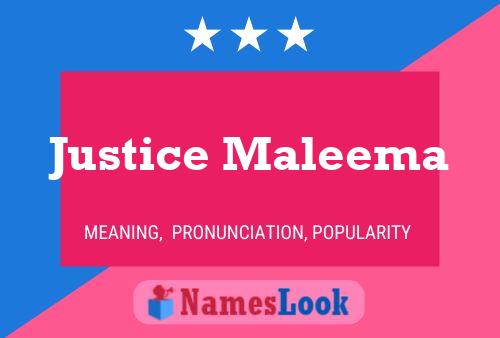 Justice Maleema Name Poster