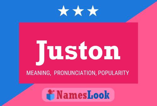 Juston Name Poster