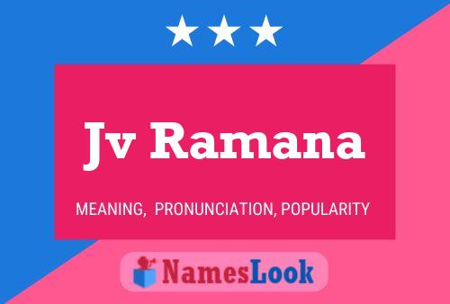 Jv Ramana Name Poster