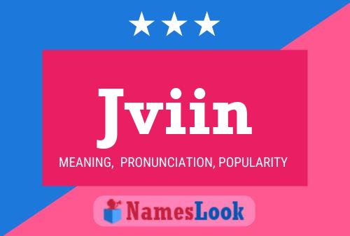 Jviin Name Poster