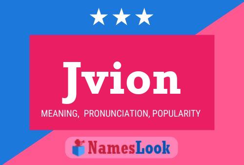 Jvion Name Poster