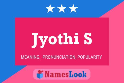 Jyothi S Name Poster