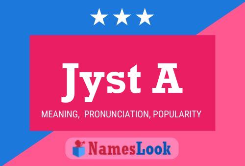 Jyst A Name Poster