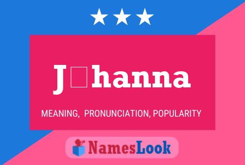 Jóhanna Name Poster