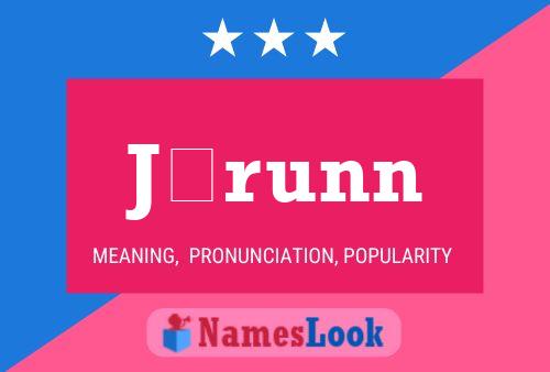 Jórunn Name Poster