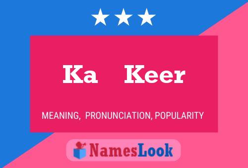 Ka    Keer Name Poster