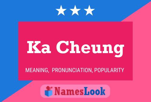 Ka Cheung Name Poster