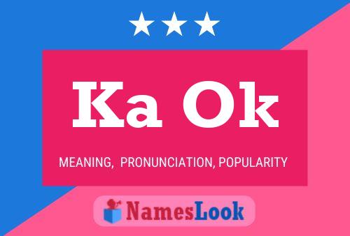 Ka Ok Name Poster