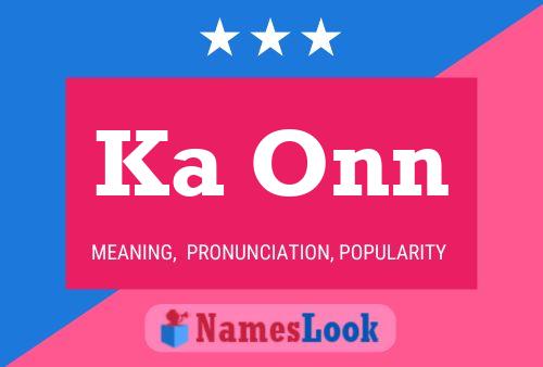 Ka Onn Name Poster