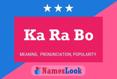 Ka Ra Bo Name Poster