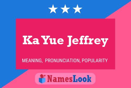 Ka Yue Jeffrey Name Poster