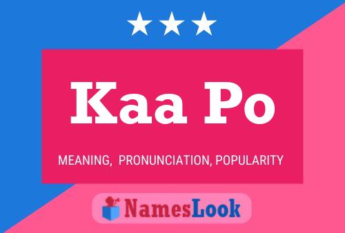 Kaa Po Name Poster