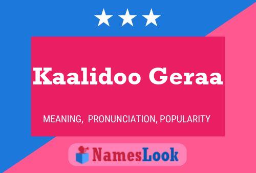 Kaalidoo Geraa Name Poster