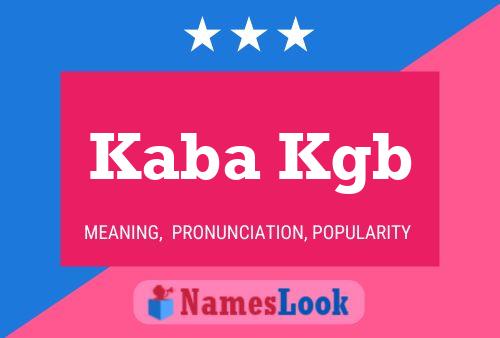 Kaba Kgb Name Poster