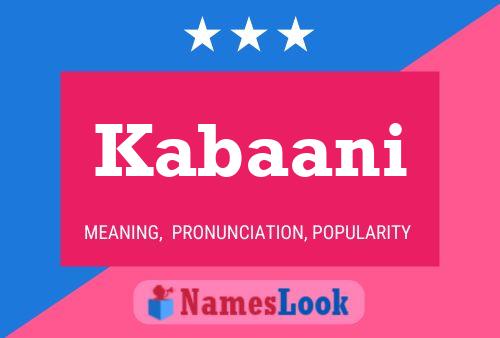 Kabaani Name Poster