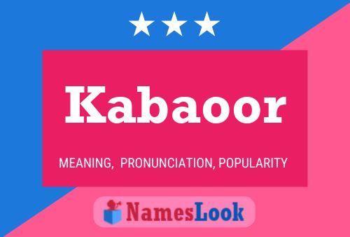 Kabaoor Name Poster