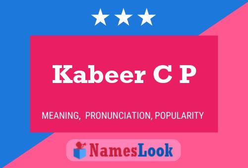 Kabeer C P Name Poster