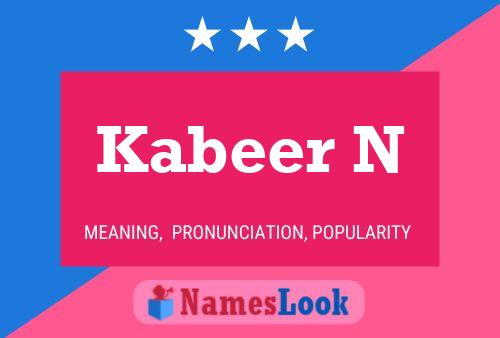 Kabeer N Name Poster