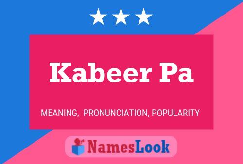 Kabeer Pa Name Poster