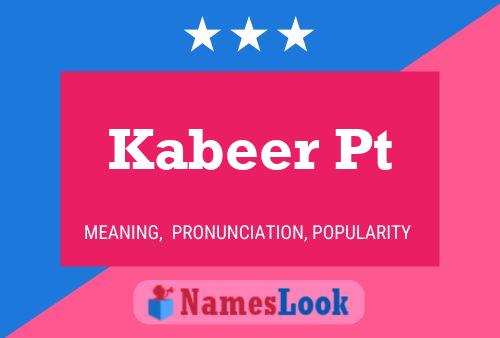 Kabeer Pt Name Poster