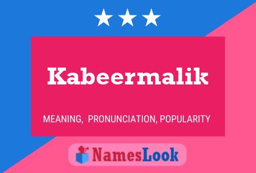 Kabeermalik Name Poster