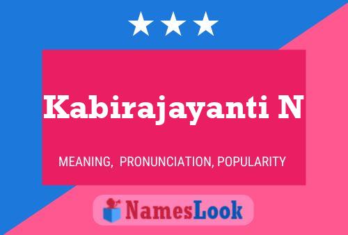 Kabirajayanti N Name Poster