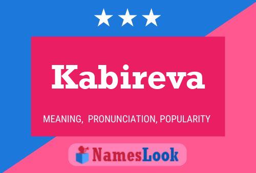 Kabireva Name Poster