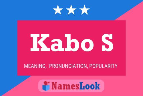 Kabo S Name Poster