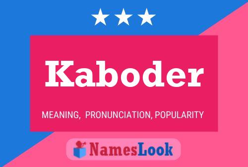 Kaboder Name Poster