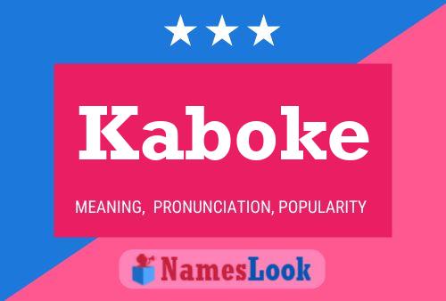 Kaboke Name Poster