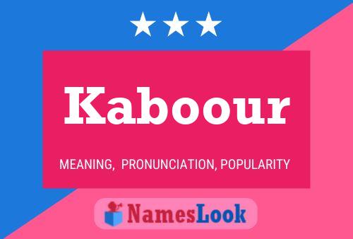 Kaboour Name Poster