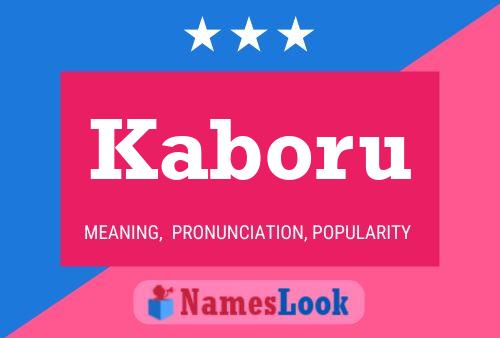 Kaboru Name Poster