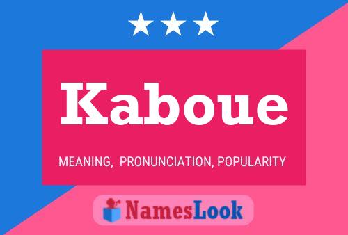 Kaboue Name Poster