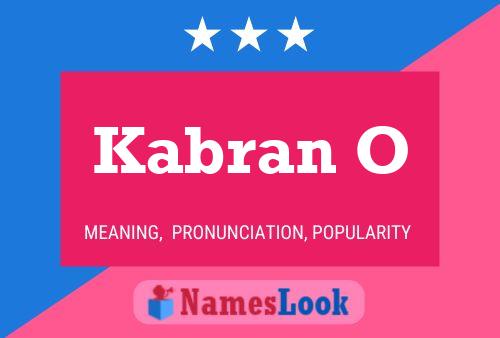 Kabran O Name Poster