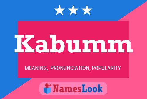 Kabumm Name Poster