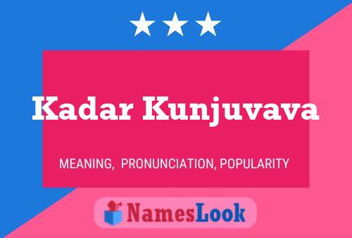 Kadar Kunjuvava Name Poster